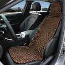 Natural Wood Beaded Seat Cover Massaging Cooling Cushion for Car Truck. Keeps The Back from Getting Sweaty While Driving. Makes Driving More Bearable and Less Painful On Long Trips