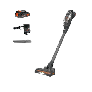 BLACK+DECKER POWERSERIES+ 20V MAX Cordless Vacuum Cleaner, Stick Vacuum Rechargeable with LED Floor Lights, Anti-Tangle Lightweight, Removable Battery (BHFEA18D1)