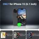jaroco Magnetic for iPhone 15 Case, [Compatible with MagSafe][Military Grade Drop Protection][Heavy Duty Protection][Non-Slip][Shockproof] 2-Layer Durable Bumper Phone Case 6.1''- Black