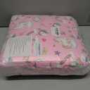 Booster Seat for Kitchen Chair with Backrest & 4 Adjustable Straps, TPU Waterproof & Anti-Scratch Toddler Booster Seat for Dining Table, Removable & Non-Slip(Unicorn)