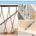 Aovchei Eye Screws, 18Pcs 2.5 inches 304 Heavy Duty Stainless Steel Screw Hooks, Rust-Resistant Self Tapping Eyelet Bolts for Wood, Securing Cables Wires, Indoor & Outdoor for Hanging Artwork