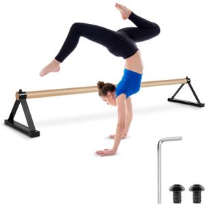 Leyndo 54 Gymnastics Pirouette Bar Wood Parallettes Bars Set Handstand Bars Trainer Gymnastics Floor Bar Push up Bars for Gymnast Handstands Floor Training Gymnast Gifts