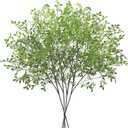 CEWOR 4pcs Artificial Plants Fake Greenery Branches for Vase, 43.3 Inch Green Nandina Long Steams for Tall Vase, Fake Plants Spring Stems for Wedding Garden Office Home Dcor