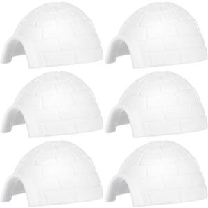 6pcs Mini Igloo Toys Lifelike Ice House Models Arctic Figurines Toys for Boys Girls Kids Dollhouse Micro Landscape Decoration