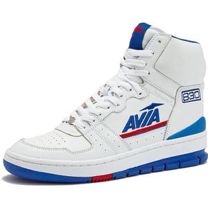 Avia 830 Men's Basketball Shoes, Retro High Top Sneakers for Men Indoor or Outdoor, Street or Court Size 7 to 16 (White/Silver Grey/Dark Grey)