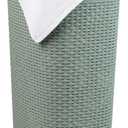 Mind Reader Slim Laundry Hamper with Lid, 60L Tall Clothes Basket, Narrow Tapered Design for Bathrooms, Closets and Laundry Rooms, Plastic, Mint, 1 Piece