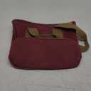 Handbag for Women Multi-Pockets, Canvas Tote Shoulder Bags with Zipper, Satchel Hobo Bag for Travel Work (Medium, Magenta)