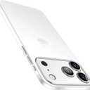 For iPhone 17 Pro Slim Case,Paper-Thin Transparent Finish Skin Back Case [Non Yellowing] Ultra Protective Cover with Camera Protection 6.3 Inch (Frosted White)