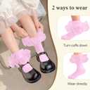 SAOROPEB Toddler Ruffle Socks, 3 Styles5 Size, Frilly Dress Socks for Girls Princess Lace Ruffles Socks Set (White)