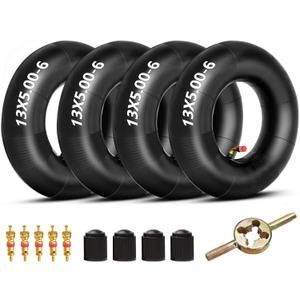 FVRITO 13x5.00-6 13x5x6 Inner Tube Heavy Duty Replacement Compatible with Razor Dirt Quad Versions 1-18 Go Kart ATV Lawn Mower Snow Blower Yard Tractor Hand Truck Wagon Pressure Washer Air Compressor