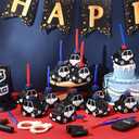 Tanlade 12 Set Police Car Cups with Straws, Police Birthday Party Decoration for Kids,10oz Plastic Transportation Shape Cup Reusable Traffic Vehicle Birthday Party Favor for Car