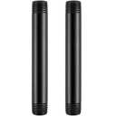AGUTEA black extension tube, male thread, steel threaded tube, standard size, for DIY industrial style furniture decoration (Pack of 2) 3/4 INCHES (3/4"x14")