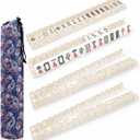 20 Inch 4 Pack Pearl Mahjong Racks with Magnetic Pushers