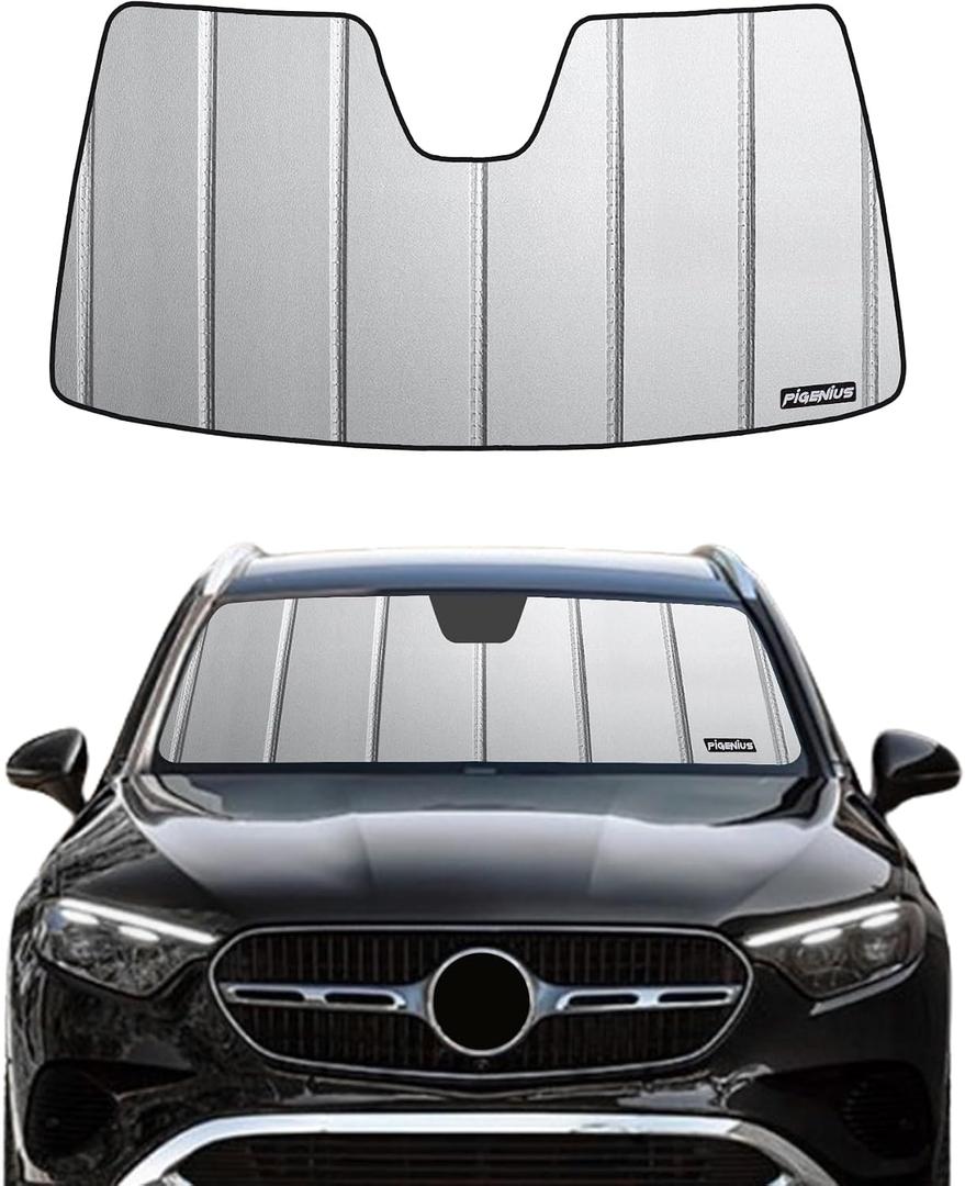 Pigenius Windshield Sun Shade for Mercedes-Benz GLE/GLS SUV 2020-2026, Custom Front Window Sunshade- Safeguard