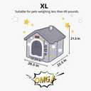 BXEBUI Dog House Indoor Memory Sponge, Foldable Dog House Kennel Bed Mat with Cushion for Small Medium Large Dogs Cats, Winter Warm Cat Nest Puppy Cave Sofa Pet Products (XL)
