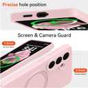 for Galaxy S26 Case with Stand, Slim Liquid Silicone Phone Cases for Samsung Galaxy S26 Compatible with MagSafe, Full Camera Protection Magnetic Kickstand Cover Case for Samsung S26, Pink