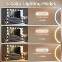 Hansong Hollywood Mirror Large Lighted Makeup Mirror with 15 LED Bulbs Hollywood Vanity Mirror with Lights 360 Degree Rotation for Bedroom