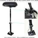 Adjustable Electric Scooter Seat, Suitable for All 8.5-inch and 5.3-6 inch Scooter Pedals, Upgraded and Enlarged Waterproof Seat Cushion, Shock-Absobing Riser, Stable and Firm, Adjustable Height