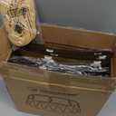 Christmas Tree Collar, 28.4" Festive Drum Design Tree Ring, Durable Plastic with Mirror Finish, Easy to Assemble and Clean, Pet-Proof Base Cover for 8ft Trees (Red and Gold)