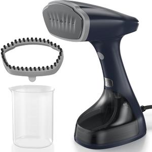 BEAUTURAL Handheld Garment Steamer for Clothes, Handheld steamer with Foldable Design, Easy to Remove Wrinkles, 1500W, 25-Second Fast Heat up, 2 Steam Level Setting with Continuous Steaming (Dark Blue)