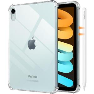 MoKo Case for iPad mini 7 (A17 Pro), iPad mini 7th/6th Generation Case 8.3 inch (2024/2021) Thin Lightweight Soft TPU Crystal Clear Cover Drop Protective Case for iPad mini 7th Generation 2024, Clear