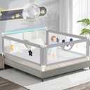 JWPEHOE 3-Piece Bed Rail for Toddlers with Headboard Rod, Adjustable Baby Bed Rail Guard, Twin/Full/Queen/King Size Bed (3, 74.8 * 74.8 * 54 Inch- Full Size)