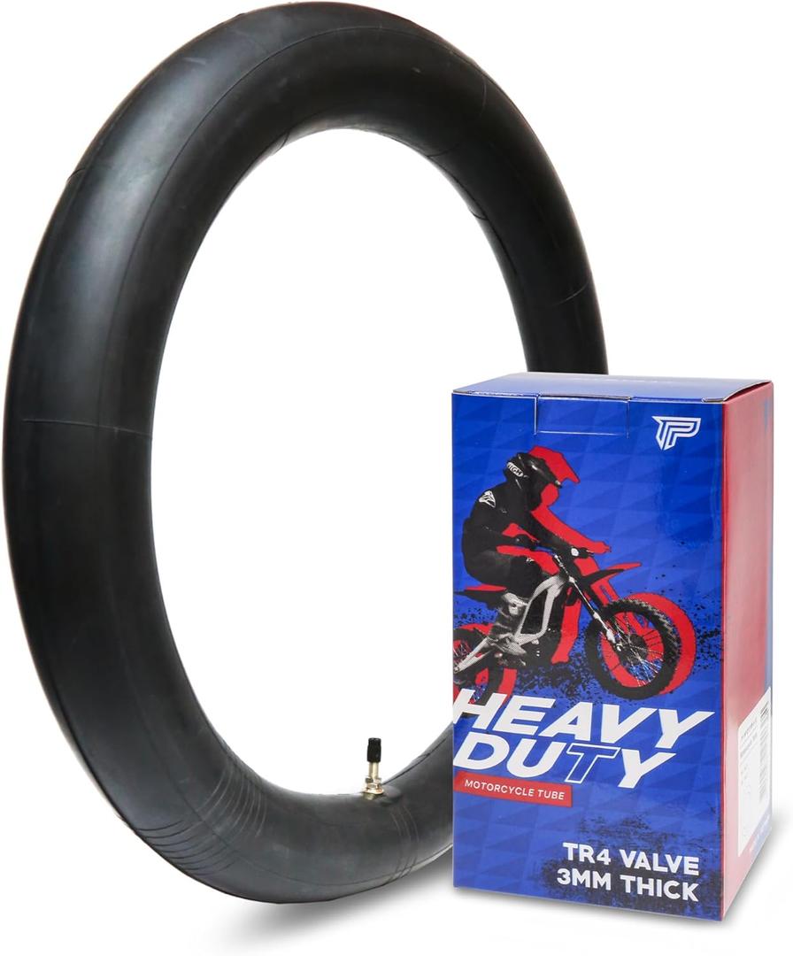 PIVOTRAX-110/100-18 (4.50 X 18) Heavy Duty Motorcycle Tube - 3mm Thick - TR4 Valve