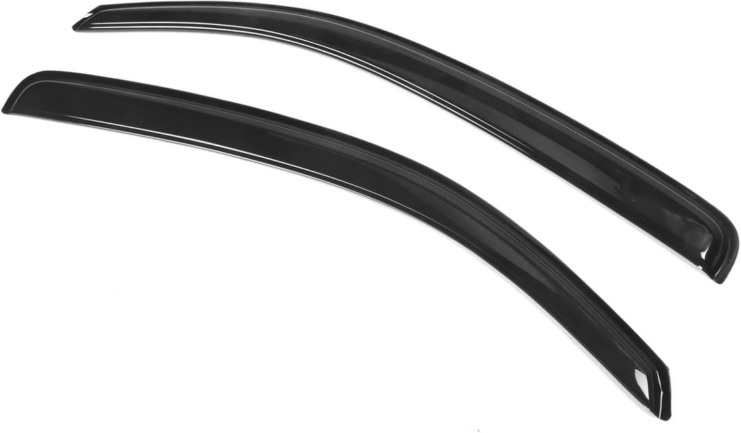 Window Visor Compatible with 2005-2015 Toyota Tacoma Standard Cab, Slim Style Acrylic Smoke Tinted 2PCS Sun Rain Shade Guard Wind Vent Air Deflector by IKON MOTORSPORTS, 2006 2007 2008 2009 2010