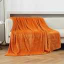 JIAHANNHA Burnt Orange Throw Blanket Fleece Blanket 50"x60",Super Soft Fall Decor Cozy Plush Throw Blanket for Couch Sofa Bed,Warm and Lightweight Bed Blankets for Winter
