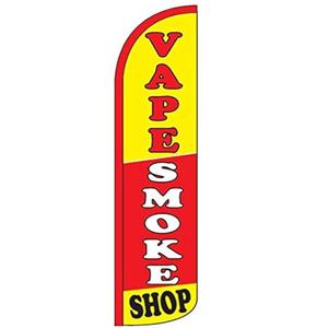 4 Less Co VAPE SMOKE SHOP - Windless Swooper Flag Feather Banner Sign 3x11.5 ft Tall (Flag Only) rz