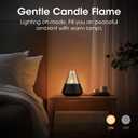 Ultrasonic Essential Oil Diffuser, 150ML Modern Aromatherapy Diffuser with Candle Light, 2 Mist Mode, Remote Control, Auto-Off, Small Cool Mist Humidifier for Home Bedroom Office Yoga, Black