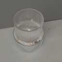 Ribbed Glass Vase, Flower Vase, Fluted Clear Vases for Flowers, Modern Vases for Living Room, Dining Table, Entryway, Shelf, Wedding, Office, Coffee Table, Birthday, 7.5 Inches