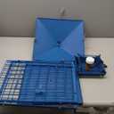 Mosloly Bluebird Feeders Squirrel-Proof, 7 lbs, Large Heavy Metal Caged Mealworms Blue Bird Feeders for Outside, Weatherproof Wild Bird Feeder,2 Layer Seed Cups(Blue)