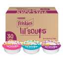 Friskies Purina Grain Free Wet Cat Food Lickable Cat Treats Variety Pack, Lil' Soups With Salmon, Tuna or Shrimp - (Pack of 30) 1.2 oz. Cups, Best By MAY 2027