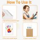 FANTASTIC HOUSE Christmas Gifts for Grandma, Grandma Gifts Birthday from Granddaught Grandson Grandchildren, Family Handprint kit with Light, White Color