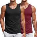 COOFANDY Men's Workout Tank Tops Sleeveless Muscle Gym Shirt Bodybuilding Tee (L)