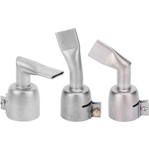 3Pcs Stainless Steel Hot Air Gun Welding Nozzles, 20MM 90 120 Degree Flat Wide Mouth Tubular Welding Gun Nozzle Tips for Diameter 32mm Welding Heat Gun, for Welding PP PVC Plastic Sheet