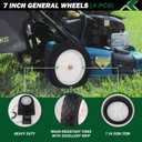 CheeMuii 4 Pcs 7 Inch Lawn Mower Wheels 7" General Wheels Replace for Oregon 72-107 Compatible with Craftsman/AYP/MTD Push Lawnmower, Hand Truck, BBQ Grill Wheel 9611, etc