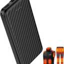 CHHID 5V 2A Heated Vest Battery Pack,Pocket Size 10000mah Power Bank for Heated Jacket,Heated Clothing/Coat,Heated Seat/Chair,Heated Hoodies,USB Heated Blanket.