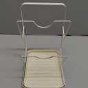 Kitchen Pot Lid Storage Rack, Pot Lid Holder With U-Shaped Vertical Slots, Multifunctional Kitchen Pot Cover Organizer for Countertop, With Removable Drip Tray for Stove Top (White)