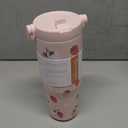 SANDJEST Strawberry Stainless Steel Straw Lid Tumbler 30oz with Carry Handle for Women Girls, Insulated Travel Coffee Cup, Gift for Sports Workout Christmas Birthday