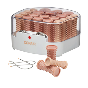 Conair Double Ceramic Hot Rollers for Long, Medium, and All Hair  Hair Curler  Hair Roller Clips Included  1/2 inch, 3/4 inch, and 1 inch Rollers