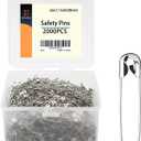 vrupin 2000 Pieces - Silver Safety Pins, 1.1 inch 28mm, Extra Strong, Multi-purpose