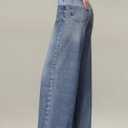 Womens French Terry Wide Leg Sweatpants Jeans Stretch Breathable Comfort Pants for Casual & Workout Y2K Clothes (Blue, M)