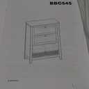 VASAGLE Storage Cabinet, Freestanding Floor Cabinet, 2 Drawers with 1 Set of Adjustable Divider, 2 Baskets, Sideboard, 11.8 x 23.6 x 31.5 Inches, for Bathroom, Living Room, Cloud White UBBC545W02