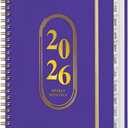Planner 2026,Monthly and Weekly Agenda Calendar Planner,Jan 2026 to Dec 2026,A5 (6.3" x 8.5"),Hardcover Spiral Daily Planning Book with Tabs,for Office Home School Women & Men,Purple