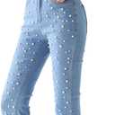 Baggy Jeans for Woman High Waisted Loose Straight Leg Wide Leg Denim Jean Womens Boyfriend Y2K Pants Trendy (Blue)