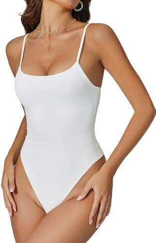 Avidlove Women Sexy Bodysuit Mesh Two Piece Outfit Cami Bodysuit Tops XL
