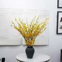 Artificial Forsythia Branches, 6 Pcs 39.4 Inch Cherry Blossom, Spring Flowers Artificial for Decoration, Silk Forsythia Flowers Artificial Orchids Wedding Office Home Party Dining Table Decor