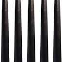 Elegant Black 10 Inch Taper Candles - Pack of 12 Premium Unscented, Dripless & Smokeless Hand-Dipped Candles for Birthday, Wedding or Dinner Decorations and Formal Candle lighting, 2 Packs